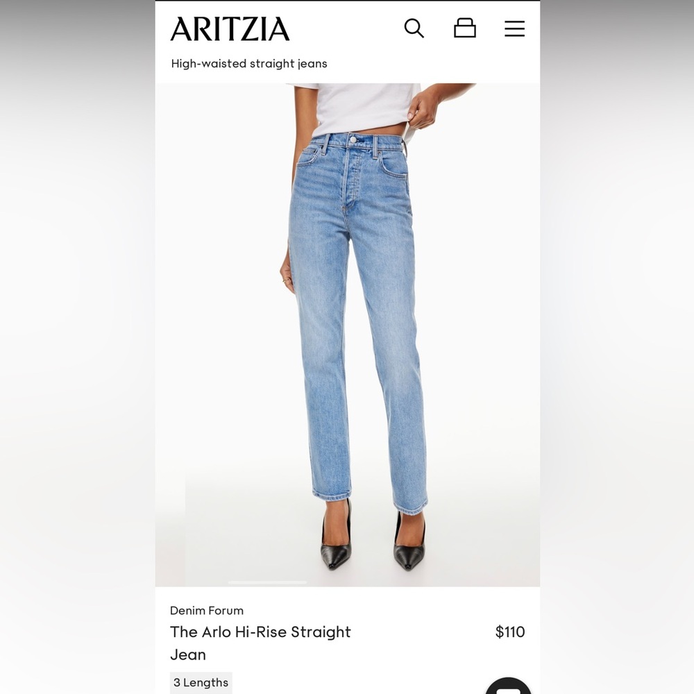 Denim Forum The Arlo Hi-Rise Straight Jean